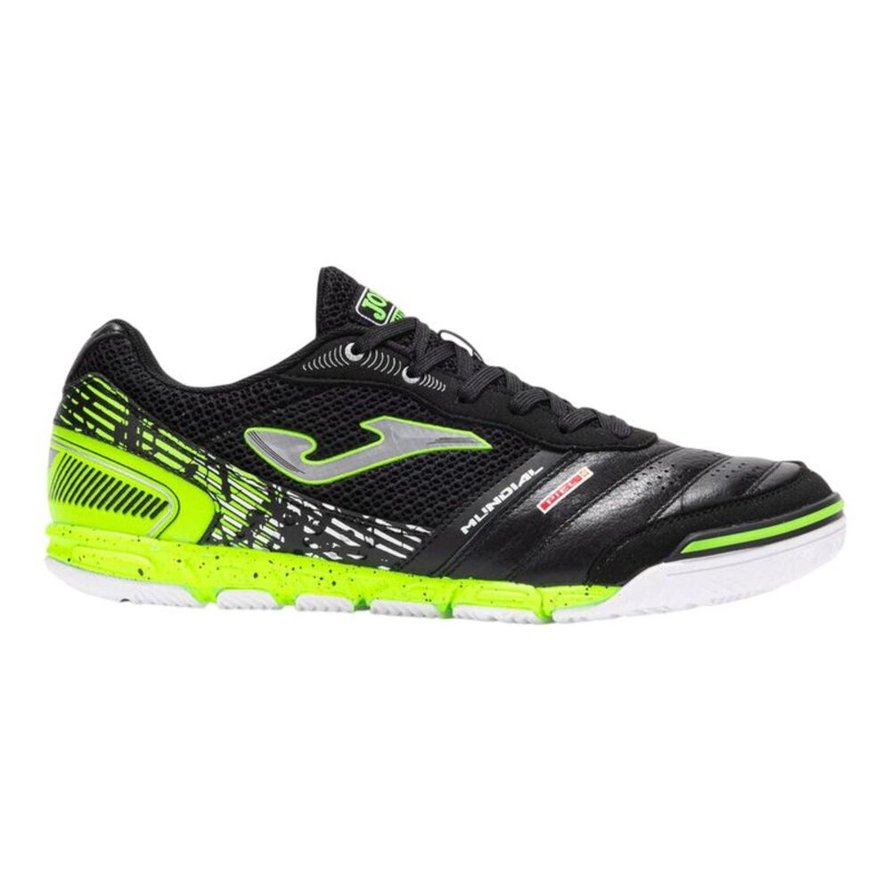 Joma Mens Mundial Leather Indoor Soccer Sneakers / Black/Yellow